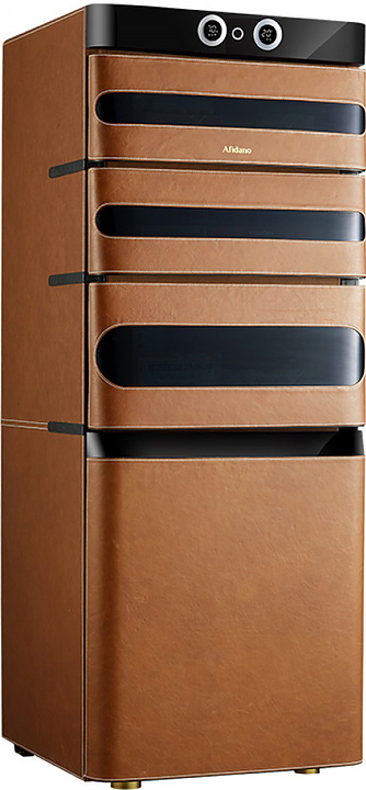 Шкаф для сигар Afidano L5 коньячная кожа