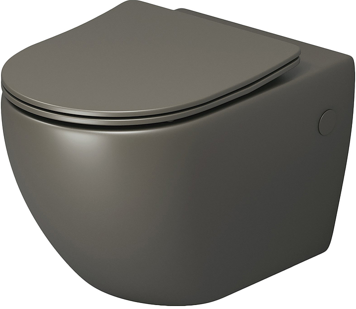 Унитаз подвесной с крышкой-сиденьем Grossman Color GR-4411GSMS хаки матовый