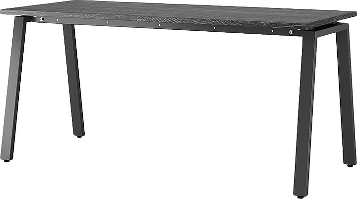 Стол офисный КОБОР A-80/80 black/glazed