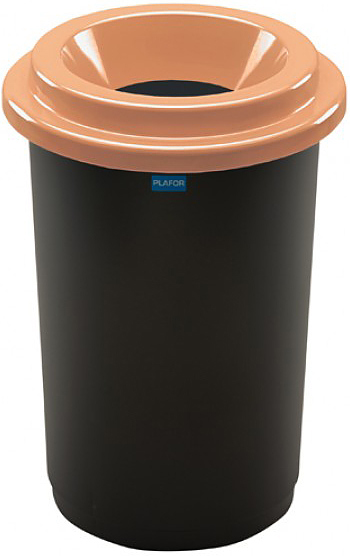 Контейнер для мусора PLAFOR Eco Bin 50 л черный, коричневый