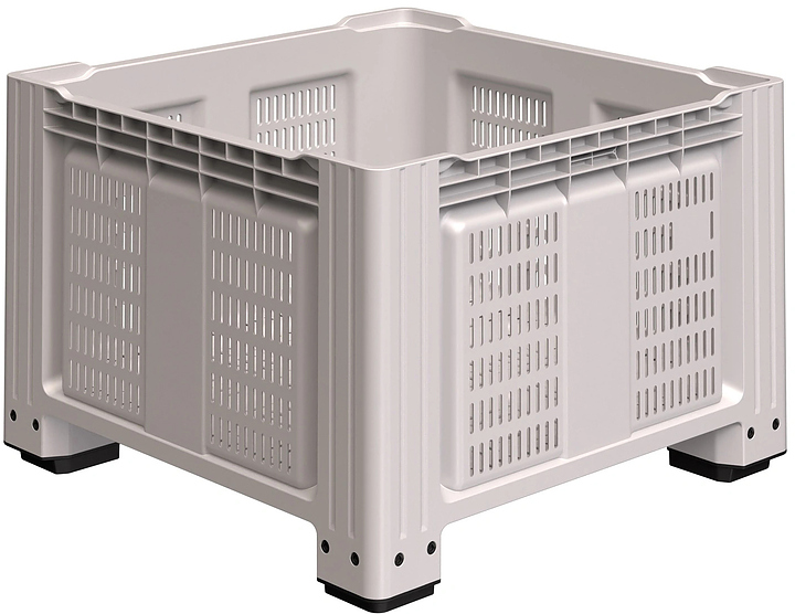 Контейнер iPlast iBOX 11.607 1130x1130x760 мм на ножках, перфорированный