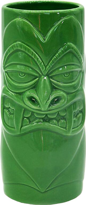 Стакан для коктейлей P.L. Barbossa Tiki TIKI0026 650 мл d=9,2 см h=17,7 см (керамика) зеленый