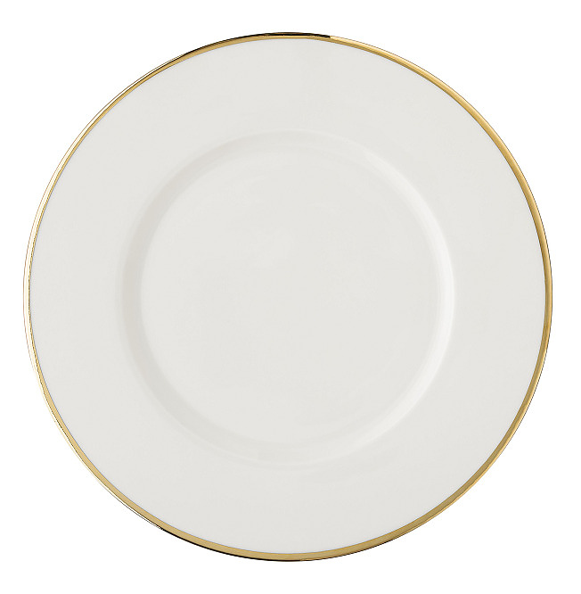 Тарелка Bonna Золотая линия Нит 74192 d 280 мм белый