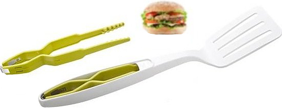 Лопатка и щипцы VacuVin 4667660 2 в 1 зеленый