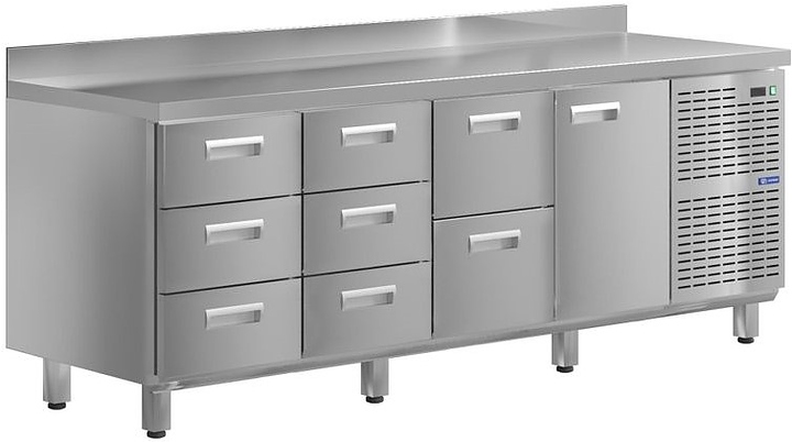 Стол холодильный KAYMAN КСХ-3321/70 (1 дверь, 8 ящиков)