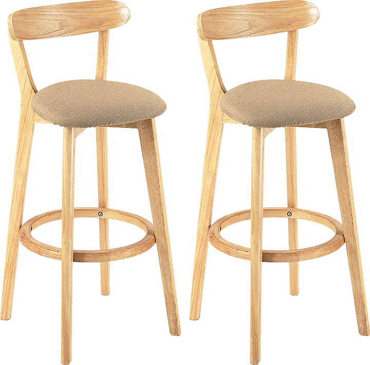 Набор стульев барных Hesby Elevate Zenith (2 шт.) (ткань / дерево) бежевые / светлое дерево