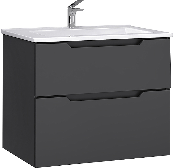 Тумба под раковину Jorno Slide 75 Sli.01.75/P/W белая