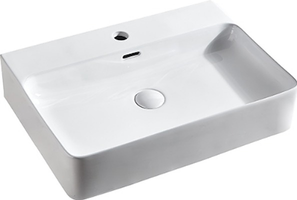 Раковина накладная Mira MR-6043 60х43 см, с отв. под смеситель, керамика