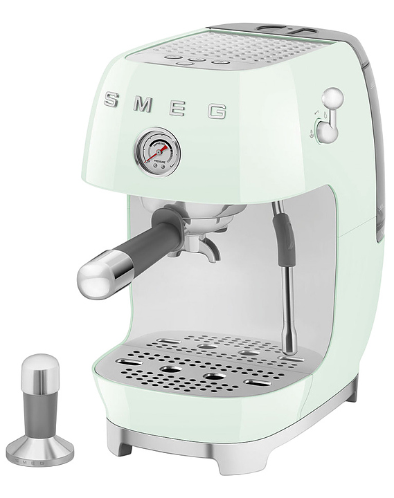 Эспрессо кофемашина SMEG ECF03PGEU 1.65 кВт пастельный зеленый, глянцевый