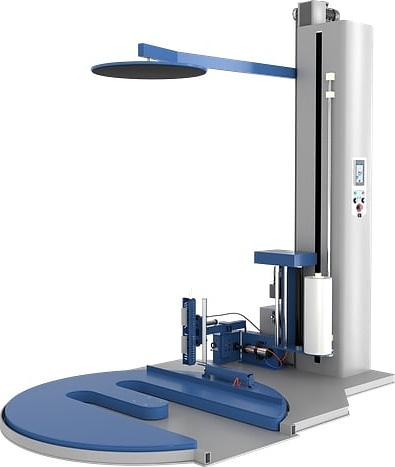 Паллетоупаковщик автоматический ПЗО BPW-2400ЕАС с прижимом, Е-образной платформой и автоматической обрезкой