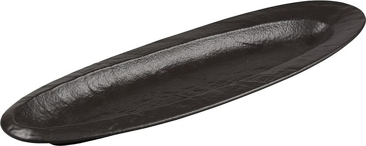Блюдо сервировочное P.L. Proff Cuisine Black Raw Stellar 51895 40,8х14 см h=3,5 см (фарфор) овальное