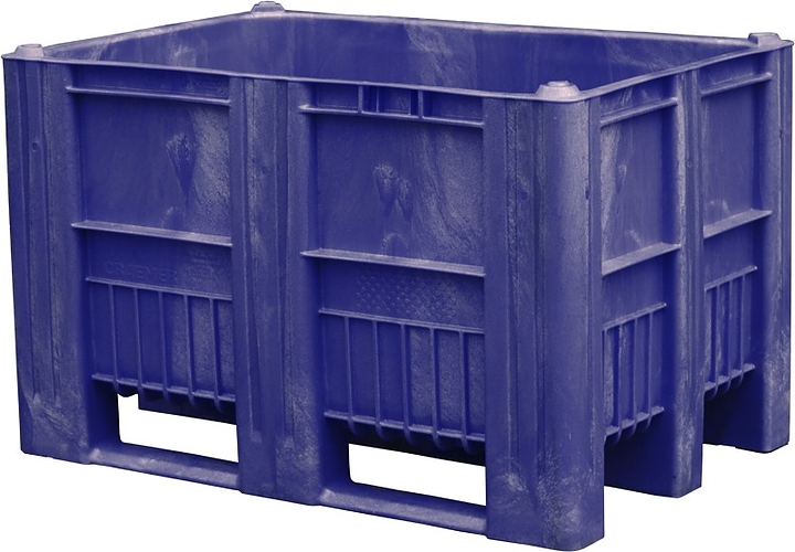 Контейнер ТАРА.РУ C-Box 1208 S (740) 1200х800х740 мм (сплошной на полозьях) синий