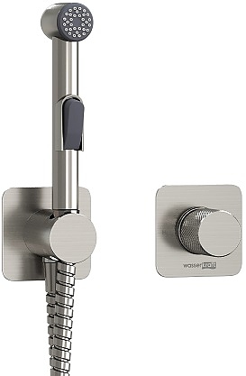 Встраиваемый комплект для биде со шлангом Wasserkraft Tauber 6400 A6451.275.100.092 никель