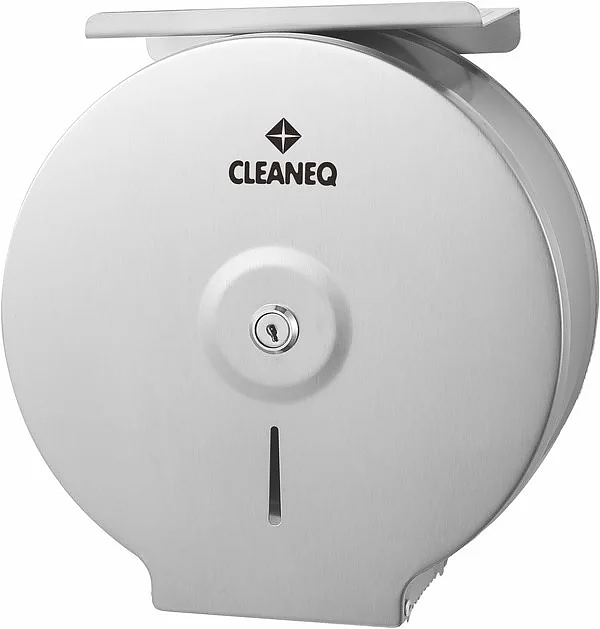 Диспенсер туалетной бумаги CLEANEQ KW-7300 с полкой (нерж. сталь) нерж. сталь
