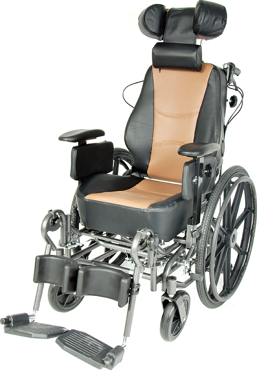 Коляска инвалидная Med-Mos FS204BJG с РУ