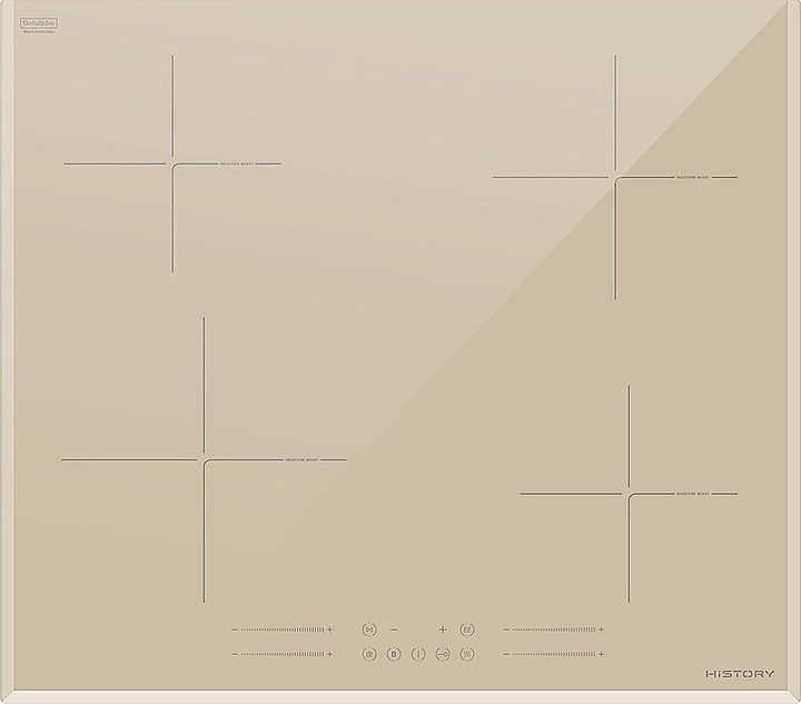 Варочная панель индукционная HiSTORY HI6440 BBG бежевая