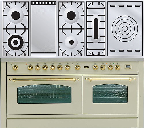 Газовая плита с духовым шкафом ILVE PN-150FS-MP