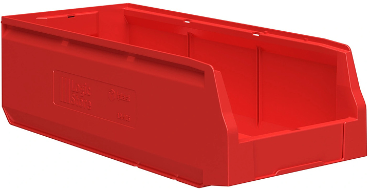 Контейнер iPlast Logic Store N1 500х225х150 мм с отверстиями для перегородок, красный