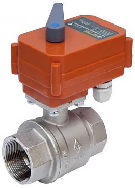 Кран шаровой Neptun Bugatti Pro 220В 2 дюйма (Ду 50 Ру40 ВР, латунь)