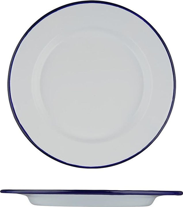 Тарелка Sunnex CEP9119 Blue Rim d=17,9 см h=1,5 см (эмалированная сталь)