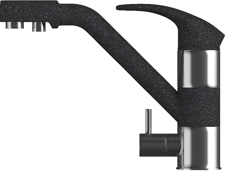 Смеситель для кухни Polygran Дуо черный