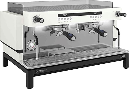 Кофемашина Crem EX3 2GR Display TA белая, высокие группы