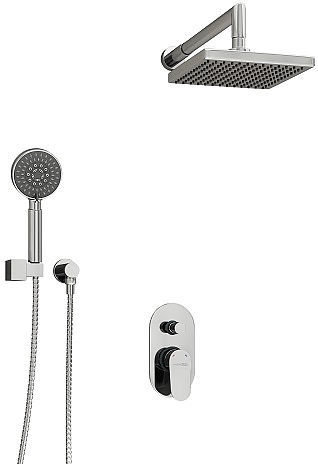 Встраиваемый комплект для душа Wasserkraft Donau 5300 A14028 хром, никель