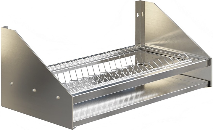 Полка настенная для тарелок Restoinox ПНТ-1-8/3