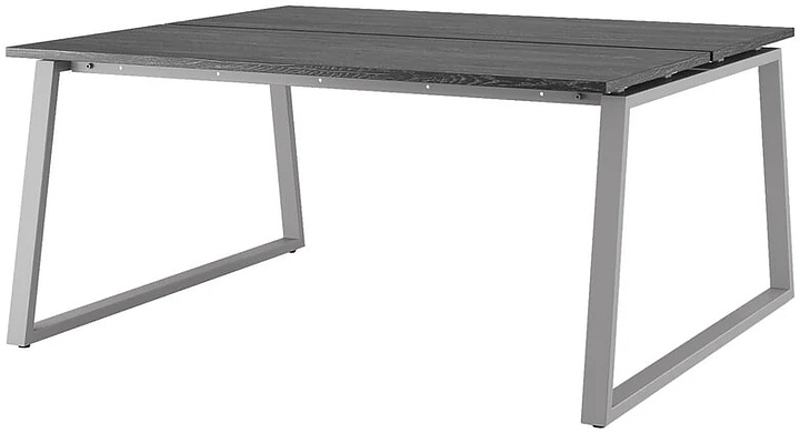 Стол офисный КОБОР TR/2-180/140 aluminum/glazed