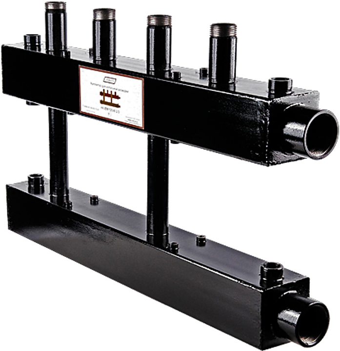 Коллектор котельной ASKON Дублер KK-25М 25M/125/40/4D 1 1/2" ВР на 4 контура 1" НР м/о 125мм