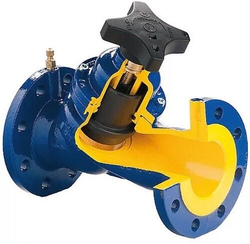 Клапан балансировочный Zetkama ручной 447A Ду 65 Ру16 Тмакс=120 оС фл Kvs=88.8м3/ч с изм/нип