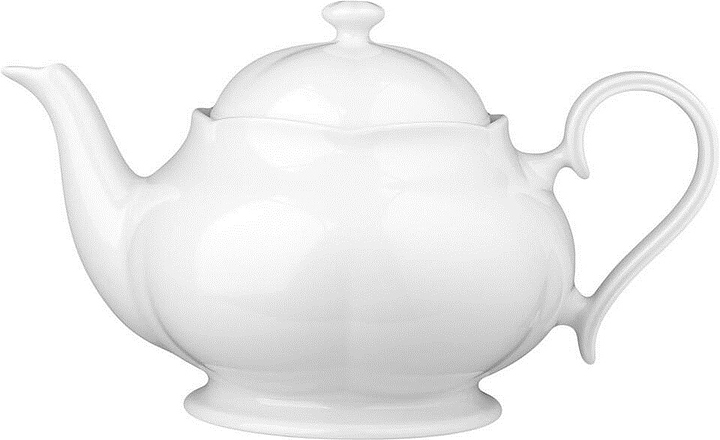 Чайник Noble Bella 401800 1000 мл d=15,5 см h=14,5 см (фарфор) белый