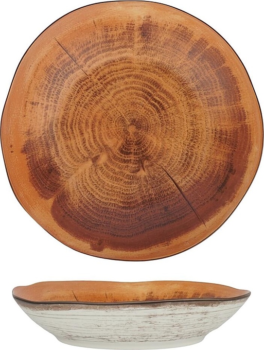 Салатник P.L. Proff Cuisine WM 240623 Wood Fusion 1100 мл d=23 см h=5,1 см (фарфор)