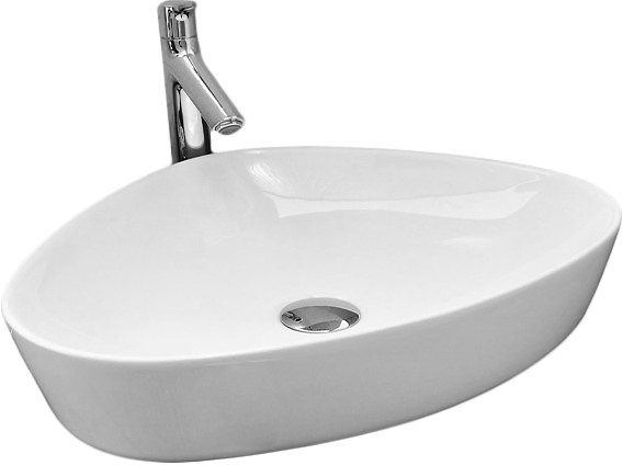 Раковина накладная Mira MR-5040 50х41 см, без отв. под смеситель, керамика