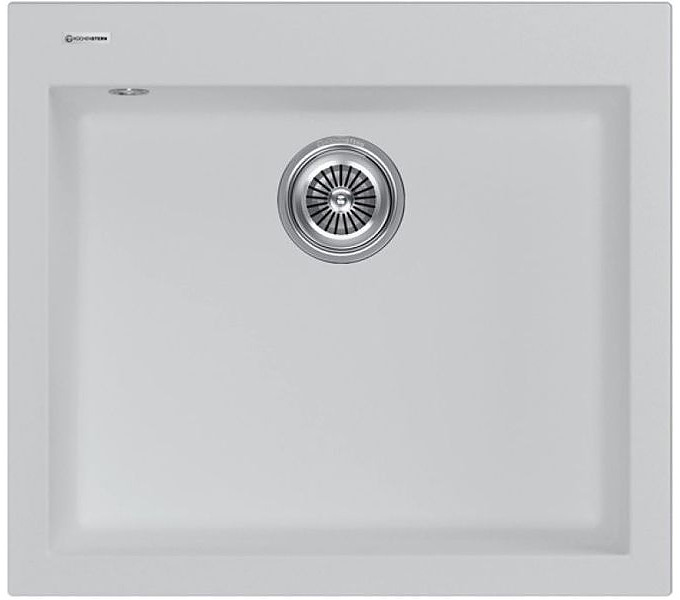 Кухонная мойка KUCHENSTERN 204WH20 OBEN 60 α-Granit 410х500х200 мм белый