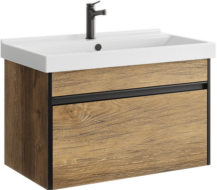 Тумба подвесная Aqwella Urban Фест 800 80х52 см, дуб балтийский