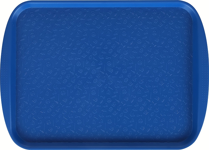 Поднос столовый Клен SP503 415х305 мм (полистирол) с ручками лазурный