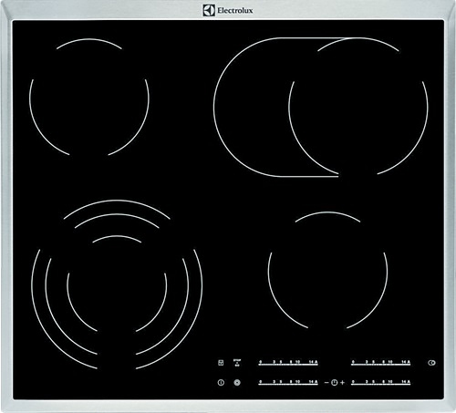 Варочная панель электрическая Electrolux EHF46547XK черная с серебристой рамкой
