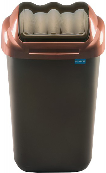 Контейнер для мусора PLAFOR Fala 30 л черный, золотой