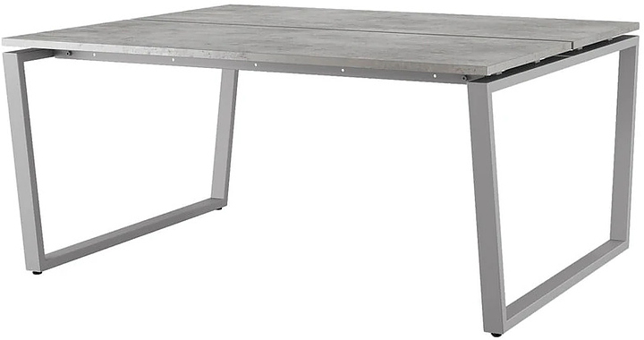 Стол офисный КОБОР OTR/2-160/160 aluminum/chicago