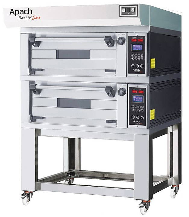 Печь подовая для пиццы Apach BAKERY LINE E4L3PZL DPBI-T (с подставкой без направляющих)