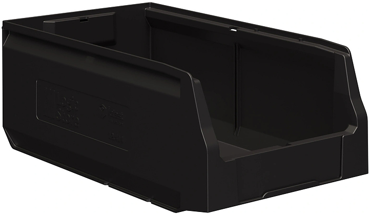 Контейнер iPlast Logic Store 400x225x150 мм с отверстиями для перегородок, ЭКО, черный