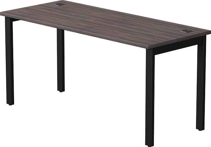 Стол офисный Everprof EVO 1580х670х755 мм (ЛДСП / металл) дуб пасадена / черный