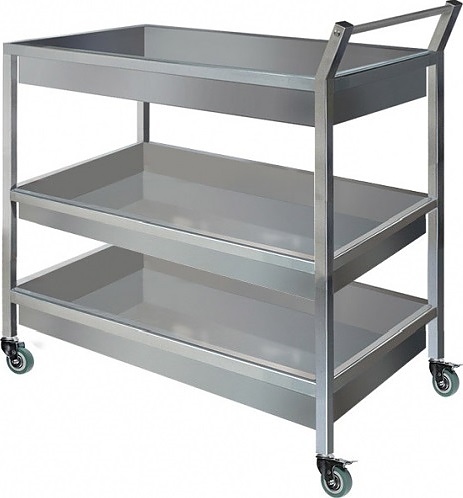 Тележка для сбора посуды Finist ТСП 800х500х1000 мм 3 поддона