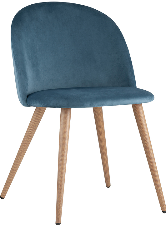 Стул Stool Group Лион вельвет с ромбами голубой