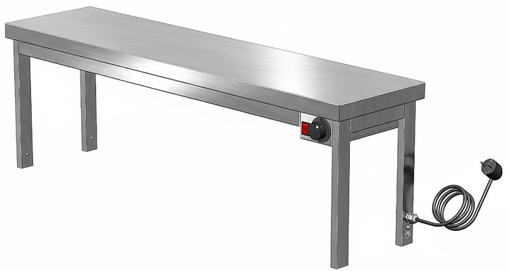Полка тепловая HappyChef THS1 16,6/3/4 настольная, нержавеющая сталь