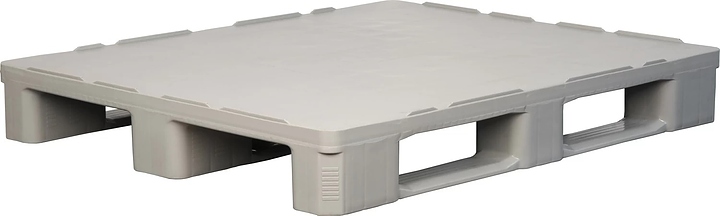 Паллет гигиенический ТАРА.РУ IR 1210-3R-G-H 1200х1000х160 мм (cплошной на 3-х полозьях) усиленный серый