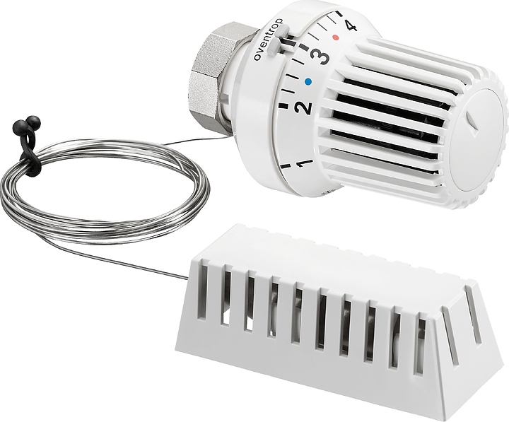 Термостат с выносным датчиком Oventrop Uni XH 1011566, М 30х1.5, капилляр 5 м, с нулевой отметкой, белый