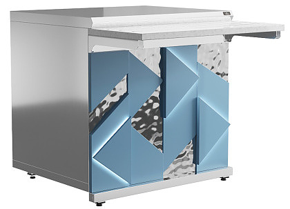 Прилавок нейтральный Luxstahl ПН-900 Premium Iceberg (Айсберг)