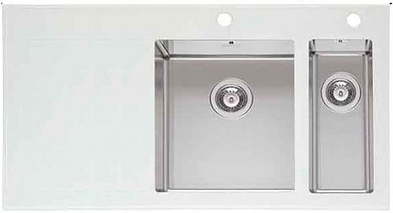 Кухонная мойка Imenza Adventure 1 1/2B 1D белая, правая